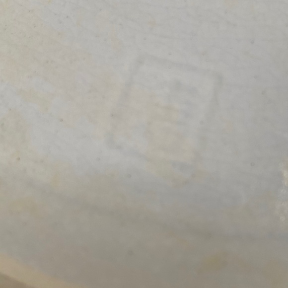 Vintage Blue, White and Yellow Oriental Large Round Bowl/Platter. - Picture 4 of 5